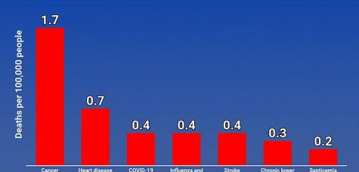 Children up to four years old just as likely die flu as Covid