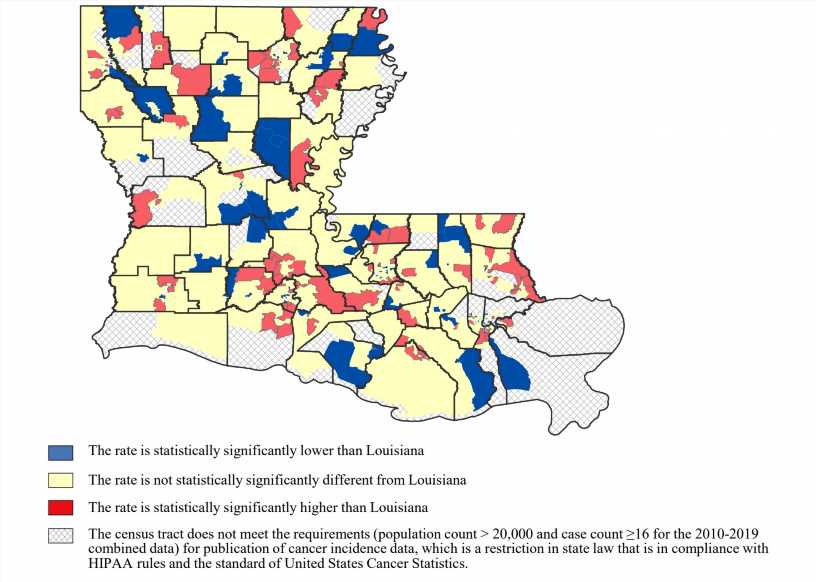 Louisiana census tract cancer incidence report released
