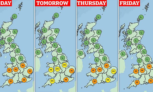 Met Office issues first &apos;high&apos; pollen warnings of year