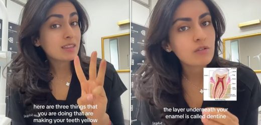 Dentist warns you may be unwittingly turning your teeth YELLOW