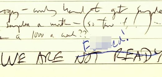 WE ARE F***ED!&apos; Official&apos;s note during gloomy March 2020 meeting